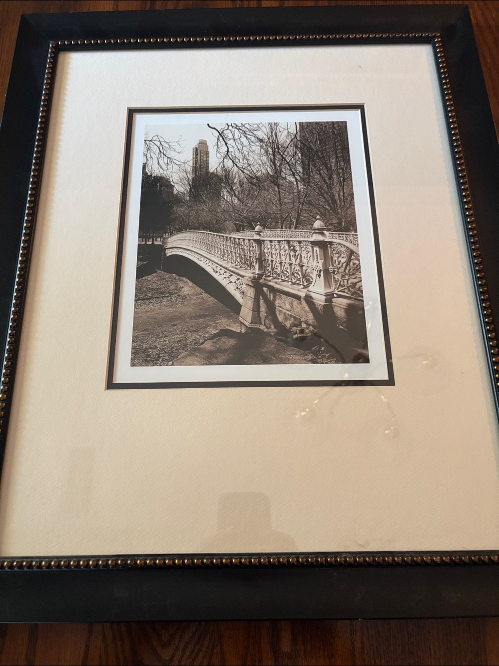 Framed Sepia Print of Photo Central Park Bridges 2 by Chris Bliss